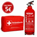 Комбо оферта за Гърция: аптечка WERO DIN 13164 + пожарогасител 2 кг ABC Tornado
